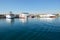 The speed ferry going to Santorini island