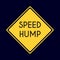 speed hump road sign. Vector illustration decorative design