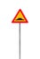 Speed Hump, triangle traffic sign on a metal pole