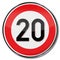 Speed limit 20 kilometers per hour