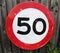 Speed limit 50 kilometers Traffic Sign .