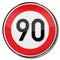 Speed limit 90 kmh