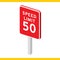 speed limit fifty road sign. Vector illustration decorative design