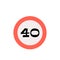 Speed Limit Sign Icon