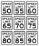 Speed Limit Sign Set