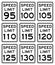 Speed Limit Sign Set