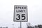 Speed Limit Thirty Five Miles Per Hour