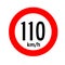 Speed limit traffic sign 110