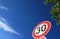 Speed limit traffic sign 30 km/h