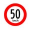 Speed limit traffic sign 50