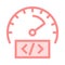 Speed meter color line icon