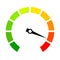 Speed metering arrow vector icon