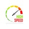 Speed metering vector icon