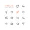 Speed - modern vector single thin line icons set