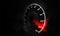 Speed motion background with fast speedometer car. Racing velocity background