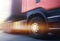 Speed Motion Blur of Semi Truck Driving on The Road. Truck Wheels Spininng. Industry Road Freight Truck. Logistics Transportation.