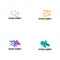 Speed rabbit logo template vector. Logo that symbolizes rabbits with speed, leaps and agility