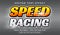 Speed racing text effect