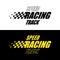 Speed racing text logo