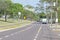 Speed radar and crosswalk on a avenue