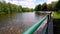 Speed River railing  riverside park Guelph Ontario canada