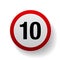 Speed sign - Number ten button