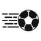 Speed of soccer ball icon simple vector. Run fast shoe