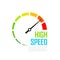 Speed tester dial face vector icon