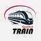 Speed train logo template