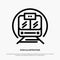 Speed Train, Transport, Train, Public Vector Line Icon