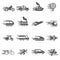 Speed Transport icon set