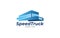 Speed Truck modern logo, Blue truck logo, bus logo, transport logo, fast deliver