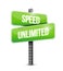 Speed unlimited signpost illustration design
