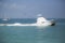 Speed yachts near tropical island in Key West