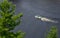 Speedboat on Fairy lake, Huntsville, Ontario, Canada