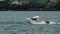 Speedboat going fishing near the Auckland, New Zealand waterfront