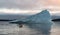 Speedboat and Iceberg in Disko Bay Greenland