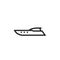 Speedboat line icon. motor boat for sea trip