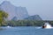 Speedboat in the Pang Nga bay