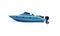 Speedboat, Sailboat, Power Boat, Modern Nautical Motorized Transport Vector Illustration