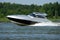 Speedboat travelling on water