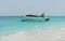 Speedboat on tropical beach