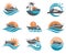 Speedboat and yacht icons