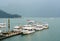 Speedboats at the pier in Sun Moon Lake, Taiwan