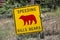 Speeding Kills Bears Warning Sign