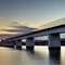 Speeding Metro Rail Going Over The Potomac River