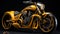 Speeding motorcycle, chrome engine, shiny wheels, front view, extreme sports generated by AI