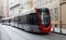 Speeding Tram on Istanbul street