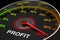 Speedometer as Profit Level Meter. 3d Rendering