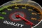 Speedometer as Quality Level Meter. 3d Rendering